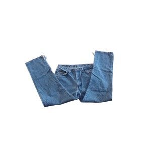 Men's Wrangler Jeans No Size Tag See Pictures Cuts‎ Bottom Legs